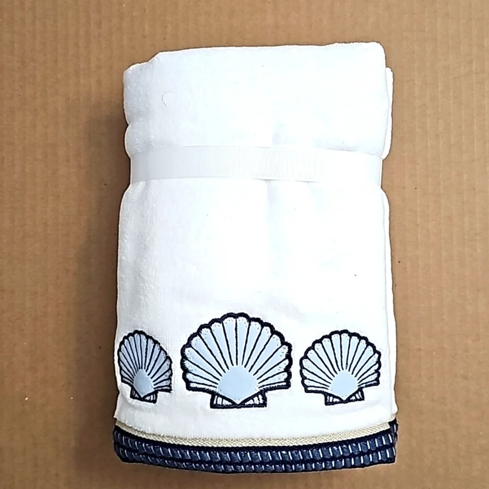 2pc CARO HOME Coastal Collection Hand Towel Set - Newport SC Navy